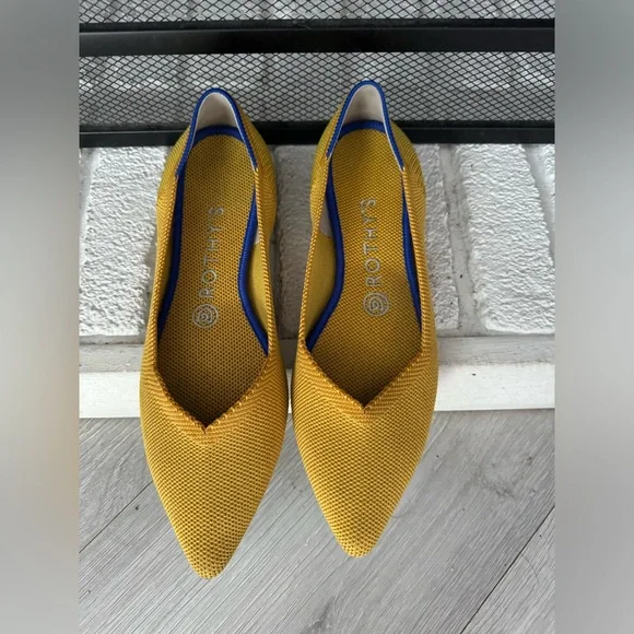 Rothy’s Women’s The Pointed Toe Flats Yellow Size 8 Shoes Ballet Flats - Picture 5 of 9